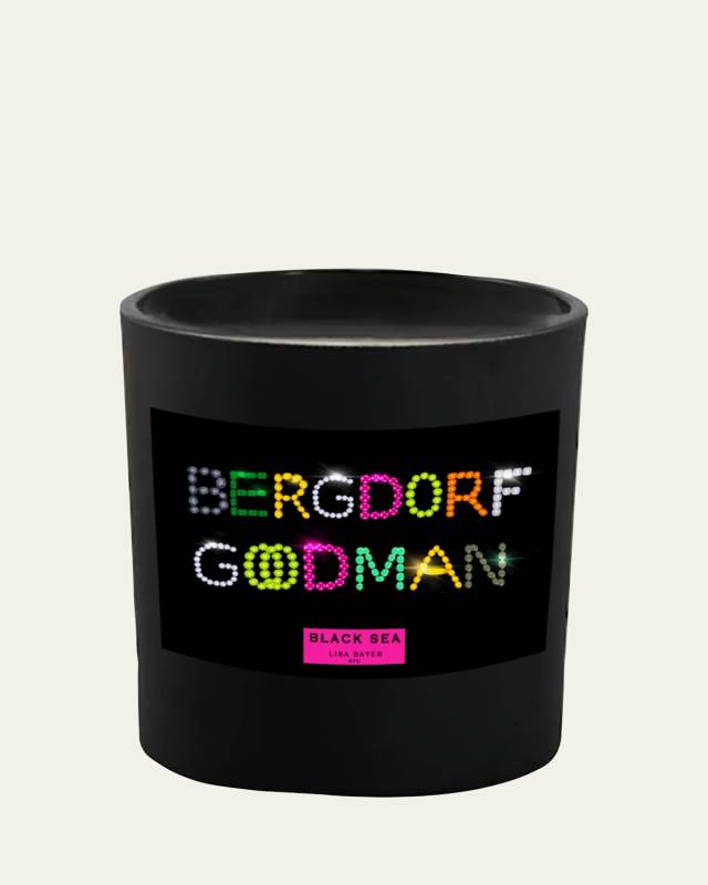 12 Oz. Bergdorf Goodman Scented Candle in Black Vessel, Black Sea Scent